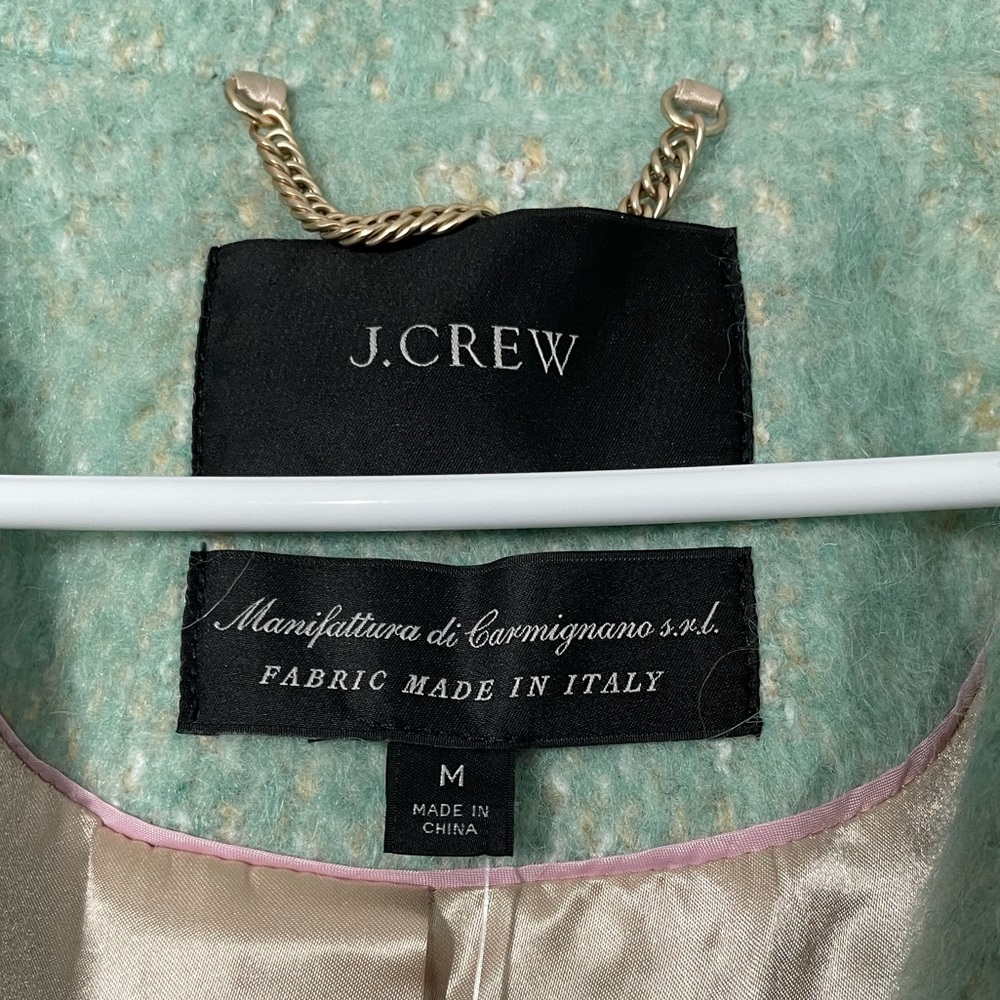 J Crew Relaxed Top Coat in Italian Brushed Wool in Wintermint size M - Picture 7 of 14